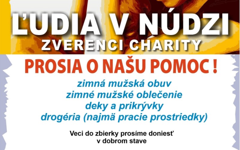 Charitatívna zbierka – pomoc núdznym