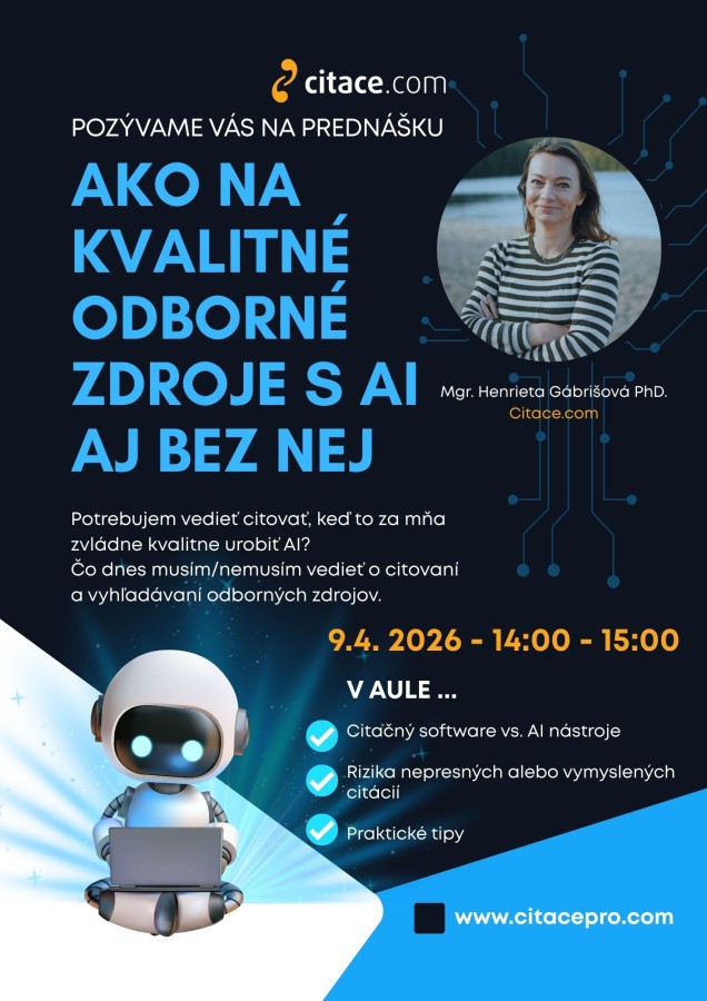 Pozvánka na odbornú prednášku