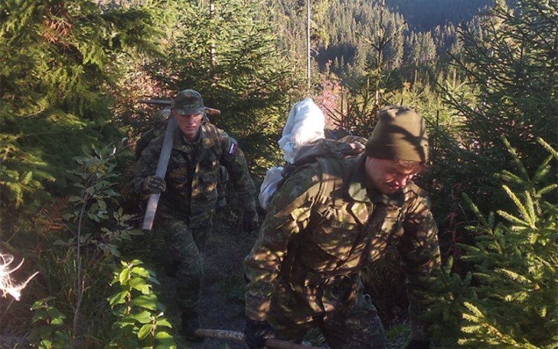 Cadets voluntaring in Low Tatras, October 9th 2021