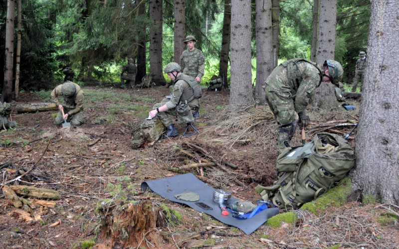 Field training for 1st year cadets, July 28th 2025